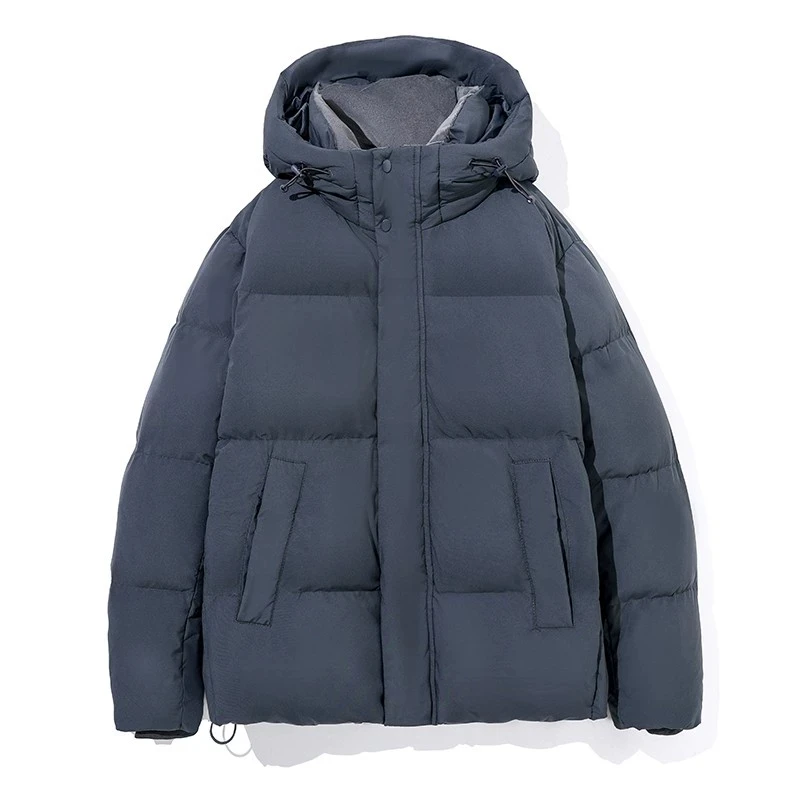 Chaqueta de plumón corta para mujer, abrigo con capucha holgado y grueso con plumón de pato blanco 90, chaquetas informales holgadas para mujer, Parker cálido para invierno 2025