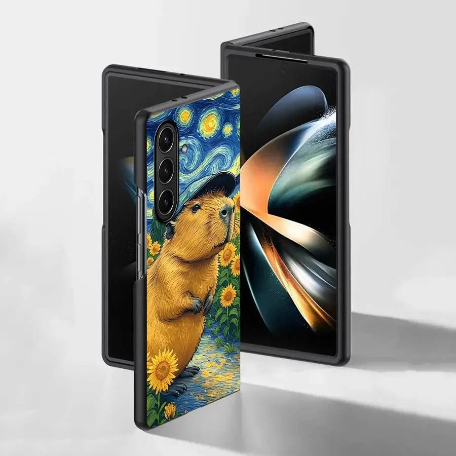 Чехол с абстрактной капибарой воды для Samsung Galaxy ZFold6 ZFold7 ZFold5 Z Fold 7 6 5 4 3 ZFold4 ZFold3, задняя крышка телефона