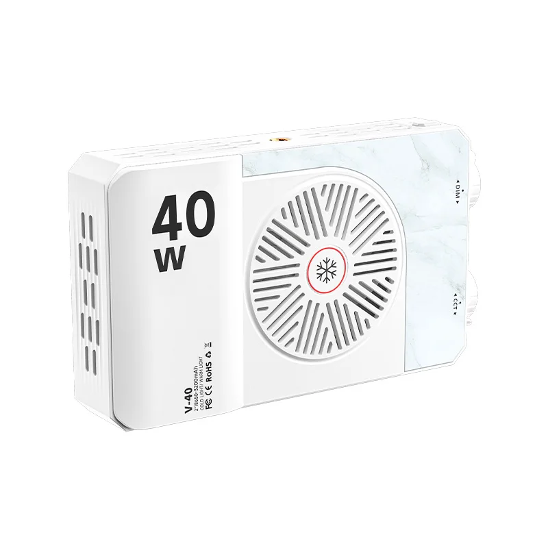 40W LED Camera Light 2800K-9000K Handheld Fill Light 4400mAh Rechargeable Portable Light Panel for Photography