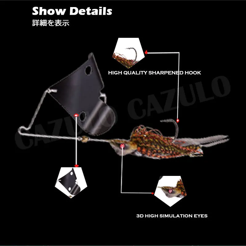 Chatterbait Bass Bait 25.5g Silicone Skirt Heavy Duty Sharp Hook Weed Guard Isca Artificial Cuillere Peche Spinner Fishing Lure