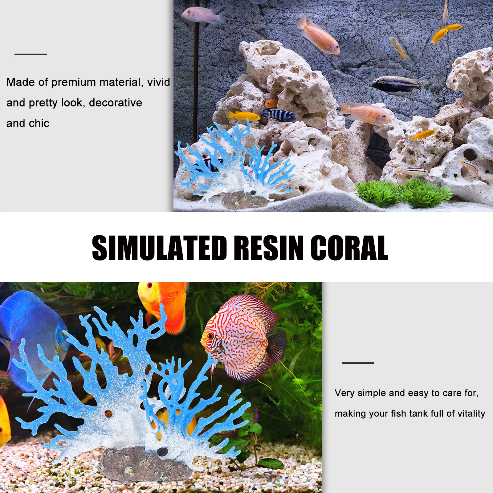 

Artificial Coral Tree Decor Fish Tank Ornament Aquarium Simulation Decoration Fake Coral Reef Aquatic Pets Plaything Home Garden