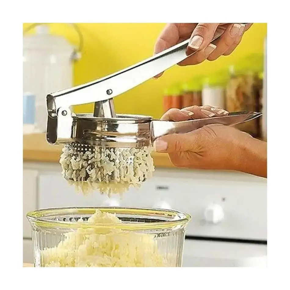 1 Pcs Potato Press Three-in-one Stainless Steel Juicer Can Be Changed. Manual Pressure Mashed Fruit and Vegetable Squeezer