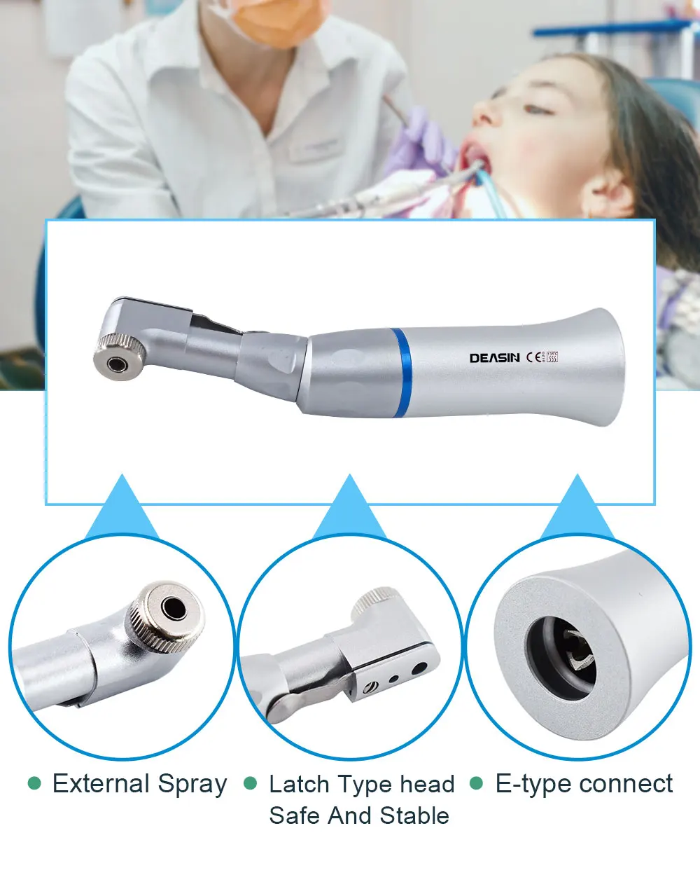 Alle Arten von Dental-Handstücken mit niedriger Drehzahl: Gerade und Winkelstücke, Luftturbinenmotor B2/M4, Laborausrüstung, Mikromotor, Polierwerkzeug – Detail 2