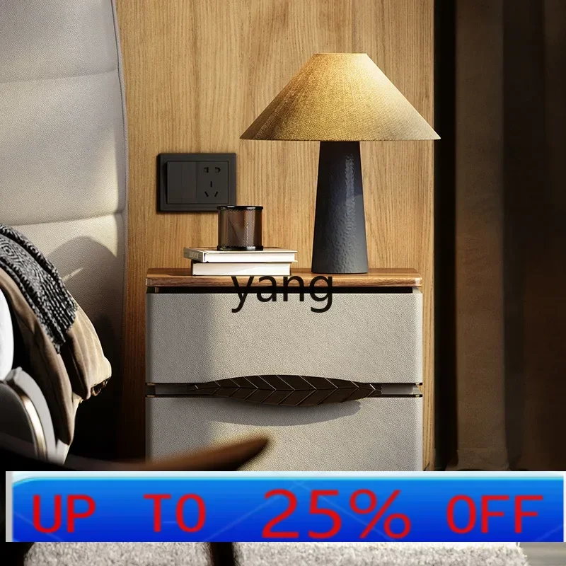 

LTT bedside table walnut whole house with villa leaf series designer bedside table