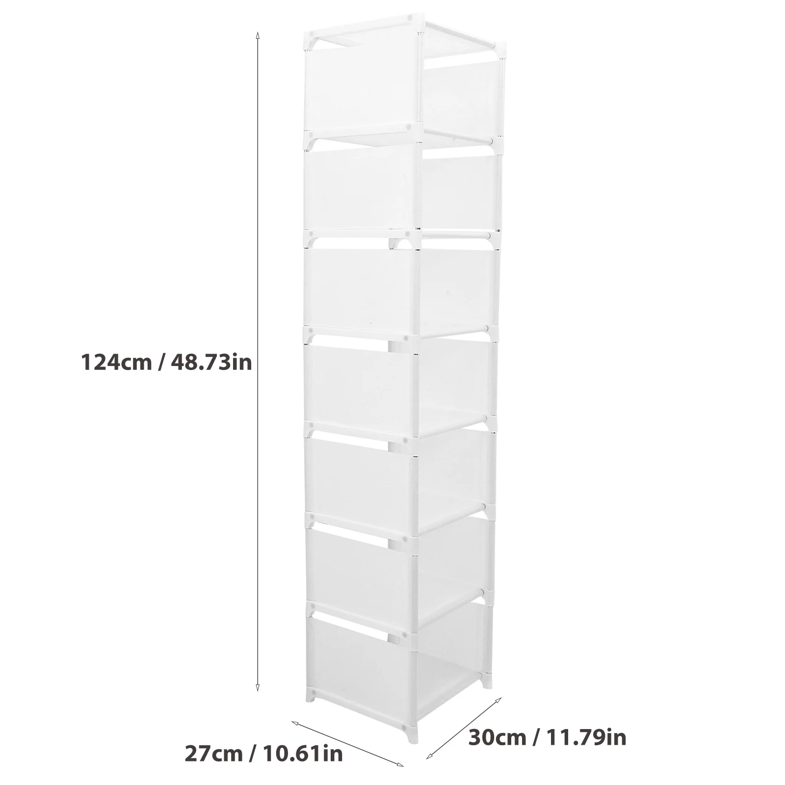 Shoe Rack Storage Space Saving Stand Home Multifunction White Non-woven Fabric Shelf