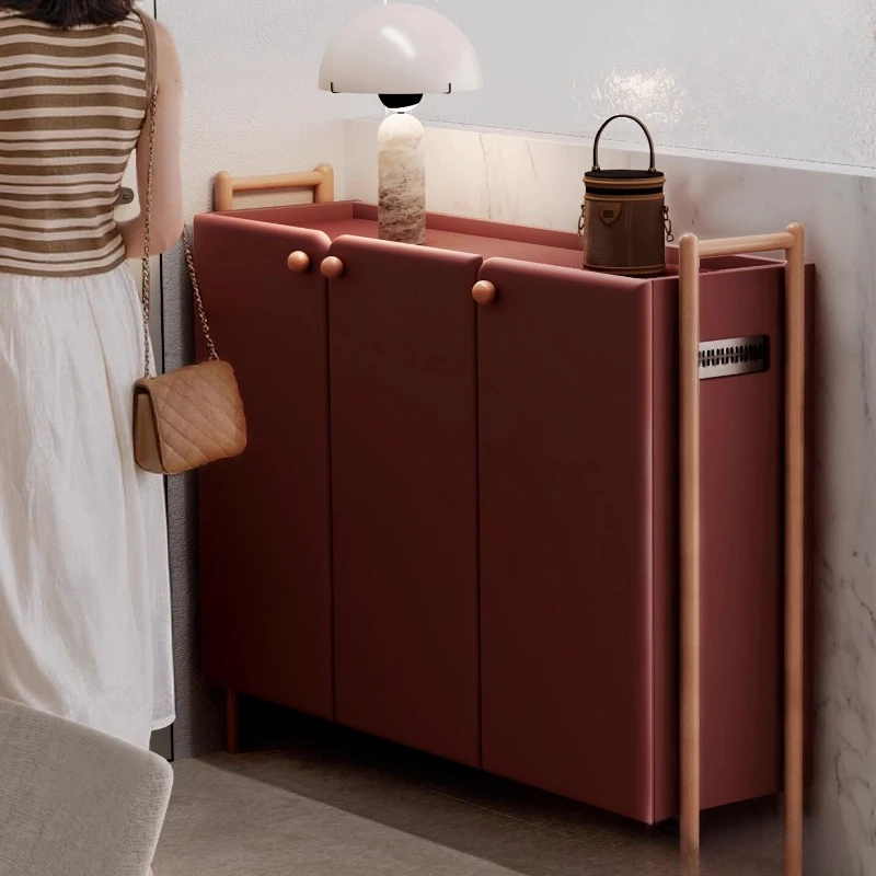 

Mobile Wooden Shoe Shelf Closet System Clothing Bedroom Disinfecting Vertical Shoe Cabinet Box Luxury Muebles Salon Furniture