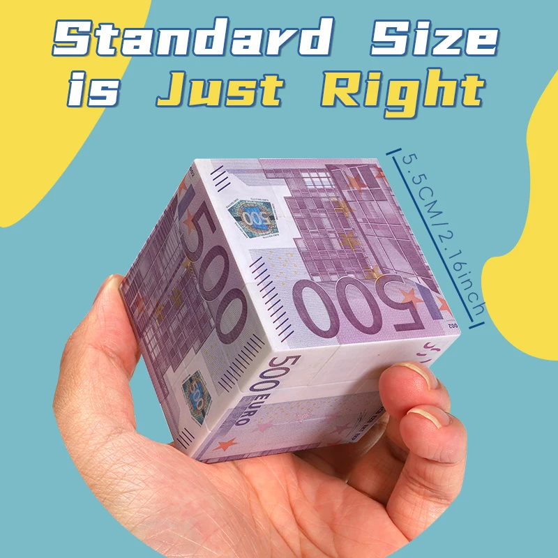 Zauberwürfel, 3 x 3 x 3, 3D-UV-gedruckt, 500 Euro, stressabbauendes Puzzle, professionelles, glattes Geschwindigkeitsspiel, Kinderspielzeug, Geschenk