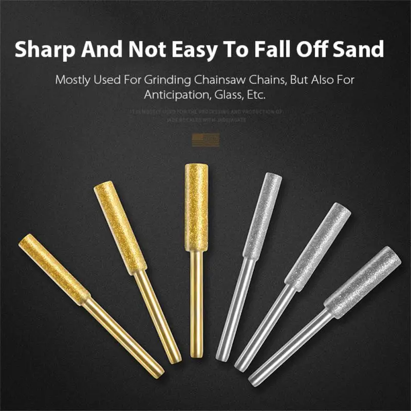 3/5/8pcs Diamond Chainsaw Chain File Set 4/4.8/5.5mm Chainsaw Sharpener Files Chain Saw Sharpening Carving Grinding Power Tools