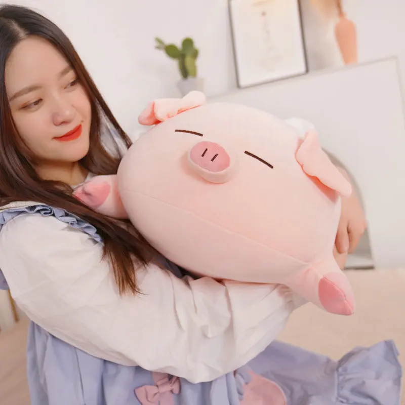 40-100cm Cartoon Fat Pig Plush Toy Lovely Soft Animal Pillow Big Doll Stuffed For Boys Girls Birthday Gifts