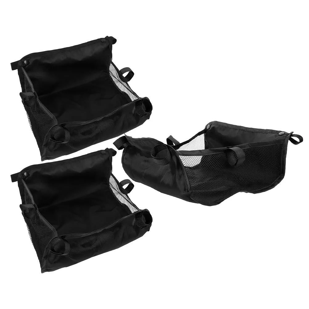 

3pcs Bottom Basket Organizer Umbrella Stroller Storage Bag Baby Net Basket Oxford Cloth Travel Portable Replacement For Infant