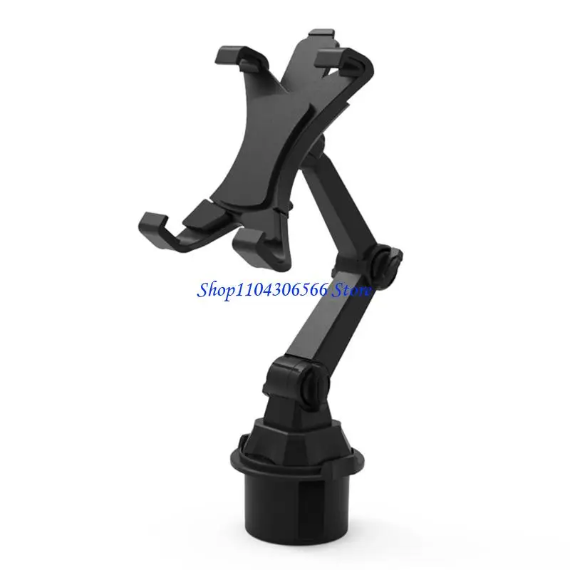 02DD Adjustable 360 Swivels Vehicle Water Cup Holder Stand For Tablets Phones Secure