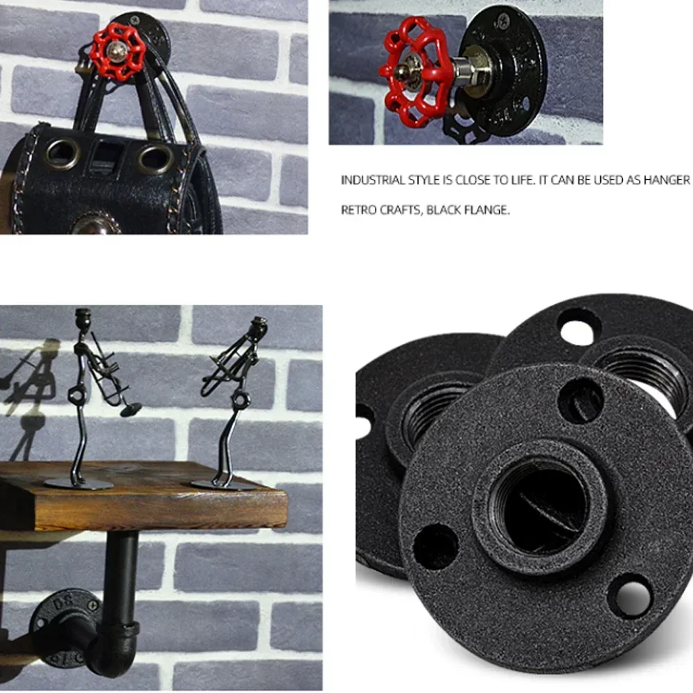 

10 шт., фитинги для труб из алюминиевого сплава с ковким фланцем, настенное крепление для пола 1/2 дюйма, 3/4 дюйма, 1 дюйма, BSP, антикварный фланец, аппаратные инструменты