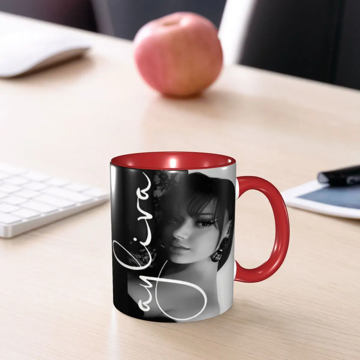 Ayliva Cool Singer Handwritten Signature Poster Mug Funny Ceramic Coffee Cups Tea Mugs Milk Cup Drinkware Gift for Woman Man