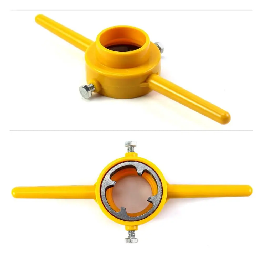 6PCS Set Plastic Pipe Thread Die Kit PVC/NPT Thread Pipe Water Maker Tools 1" Tap Thread 1/2" Die Wrench 3/4" Plumbing U7Q3