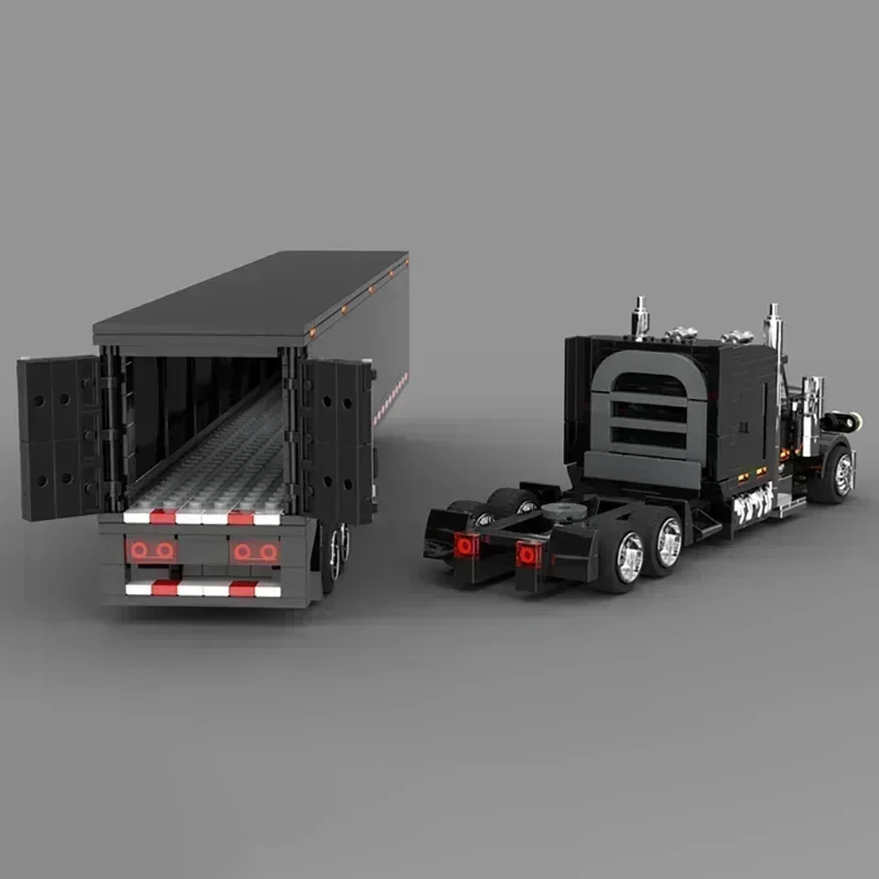 Klocki konstrukcyjne Bilt 379 Model Famous Cars Moc, klocki techniczne DIY, montaż, miejskie pojazdy transportowe, ciężarówki, zabawka na prezent