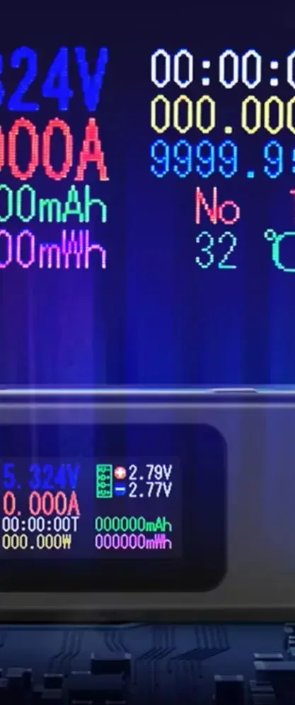 

MX18L 10-в-1 USB-тестер, тестер зарядного устройства с цветным экраном, цифровой вольтметр постоянного тока, ампер/напряжение/ампертестер, индикатор зарядки Power Bank