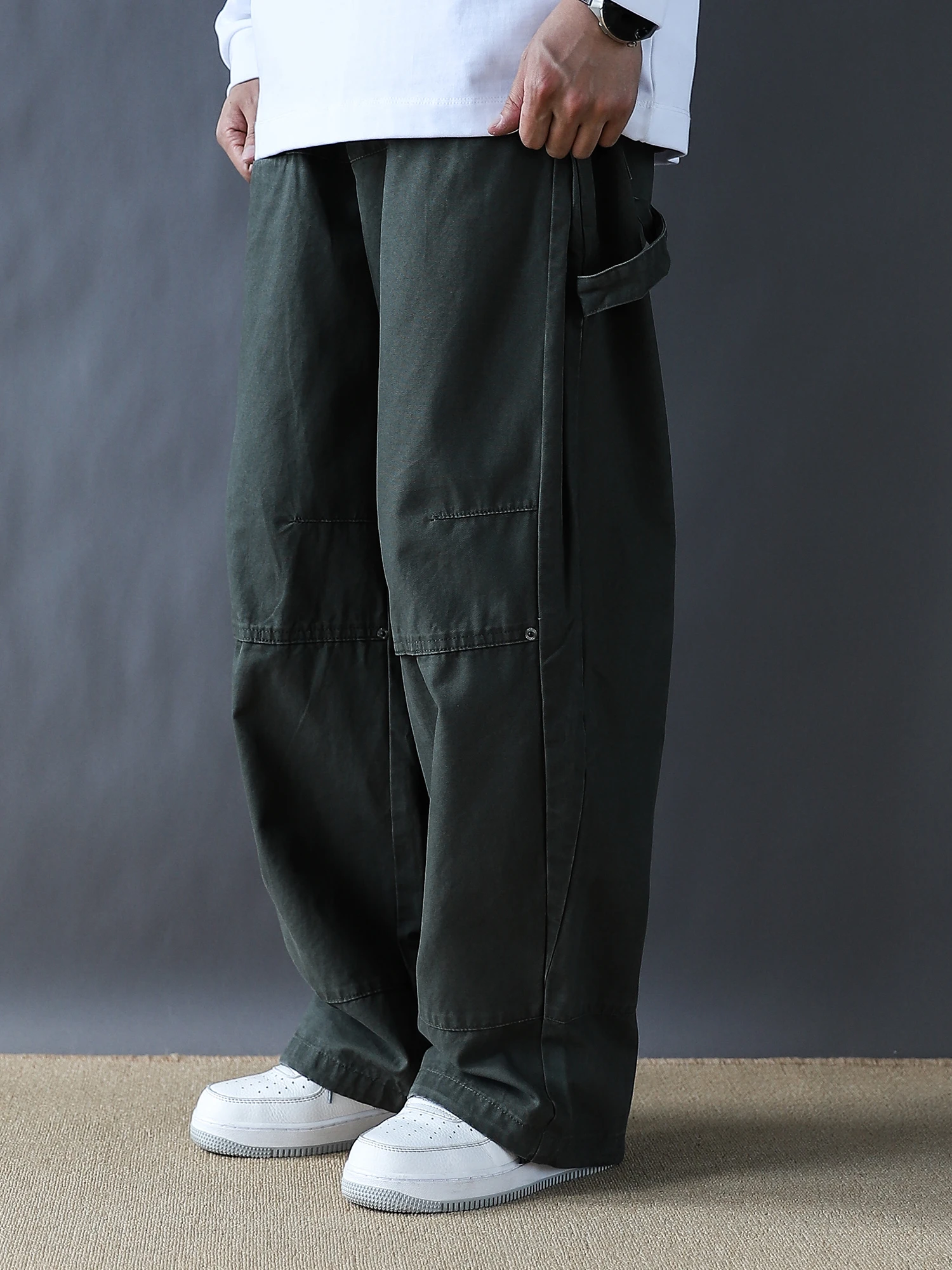 

Мужские рабочие брюки Heavyweight Waed: модные, свободные, прямого кроя, длинные, повседневные, из чистого хлопка, в американском военном стиле