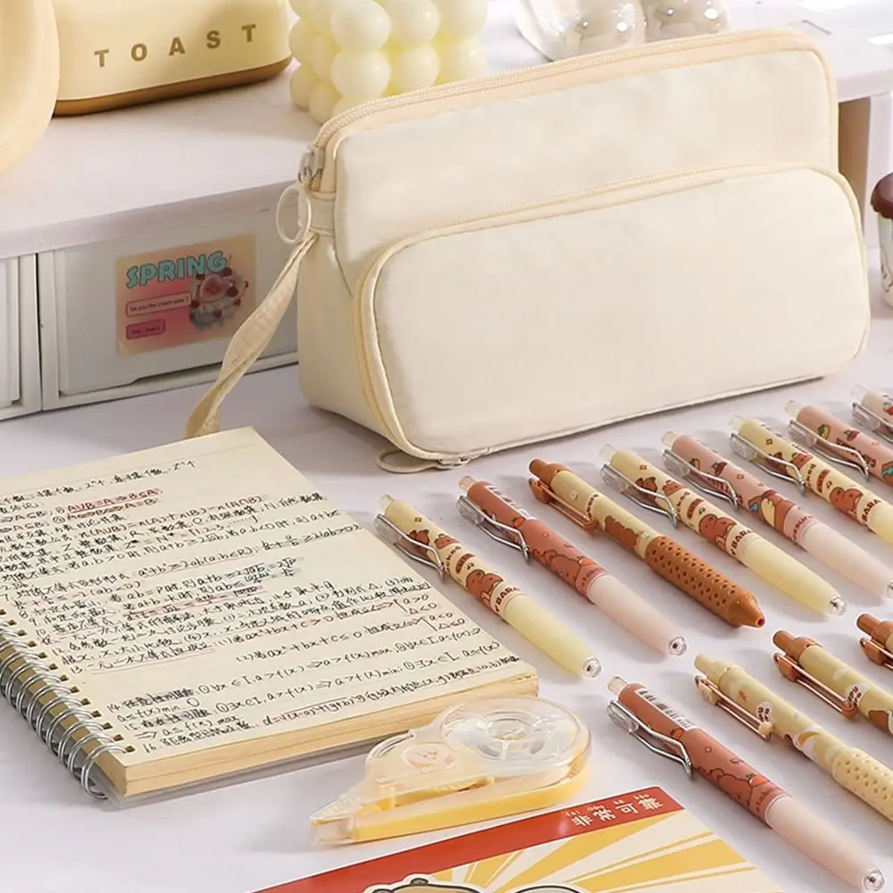 متعددة الوظائف نوع الدرج حقيبة القلم طبقات مزدوجة سعة كبيرة مقلمة حقيبة أدوات مكتبية هدية #3