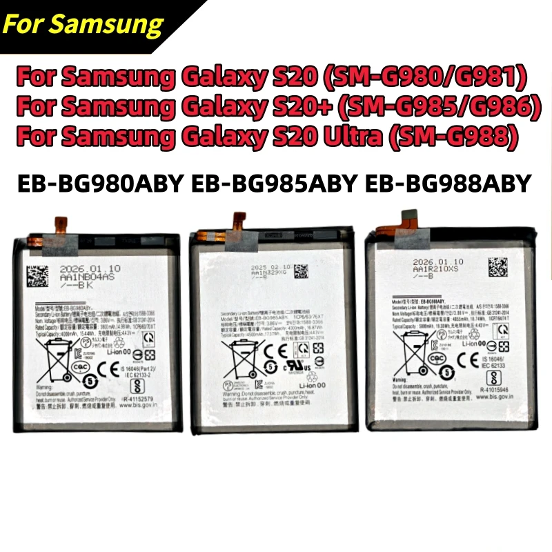 100% New High Quality Battery For Samsung Galaxy S20 S20+ S20 Ultra SM-G980 SM-G981 SM-G985 SM-G986 SM-G988 Fast Shipping+Tools