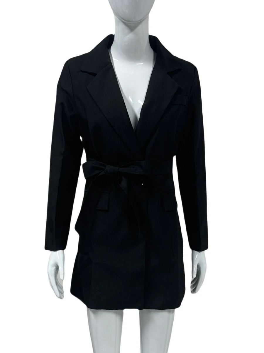 TWOTWINSTYLE Dimagrante Impiombato Lace Up Casual Blazer per Le Donne Risvolto Maniche Lunghe Patchwork Tasche Minimalista Giacca Sportiva Femminile Nuovo