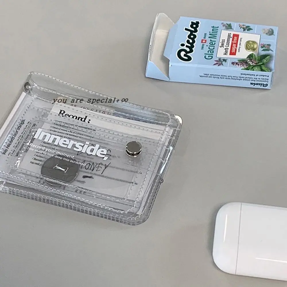 Harajuku Corea Multi ranura moda tarjeta bolsillo banco tarjeta de crédito funda para tarjeta de visita titular de la tarjeta de identificación cartera corta bolsa de PVC