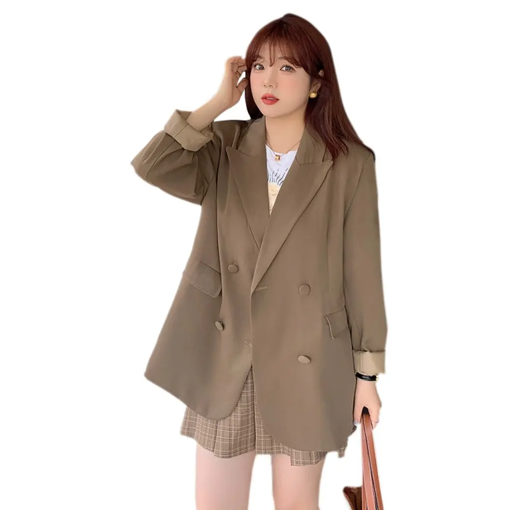 เสื้อสูทผู้หญิงไซส์ใหญ่ 60.00 กก.-175.00 กก. ทรงหลวม สไตล์สลิมฟิต สำหรับสาวอวบ รุ่นใหม่ล่าสุดสำหรับฤดูใบไม้ร่วง