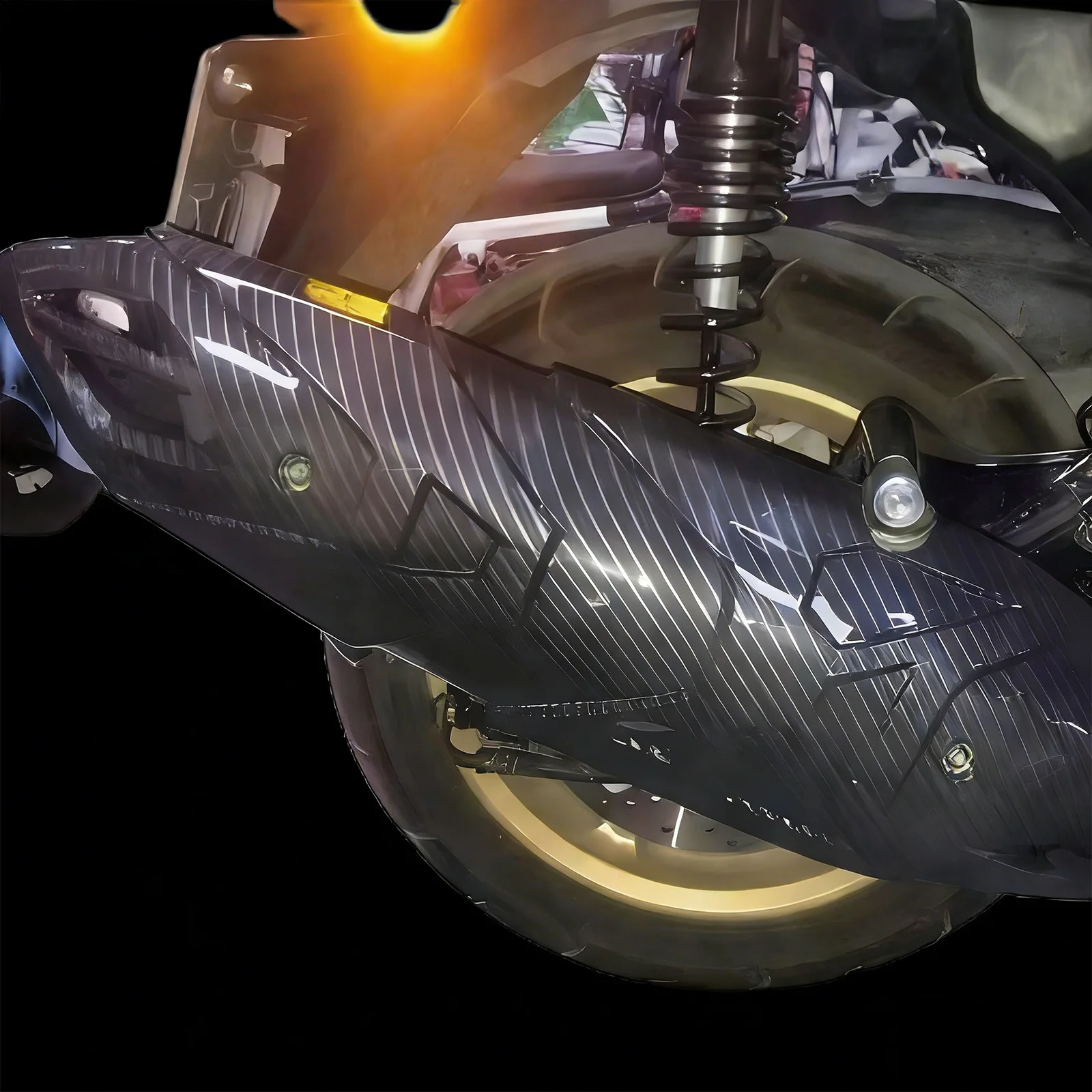 Suitable for Yamaha 2020-2025 NMAX155 Modified Exhaust Pipe Cover Carbon Fiber Pattern Water Transfer Print Motorcycle Shell