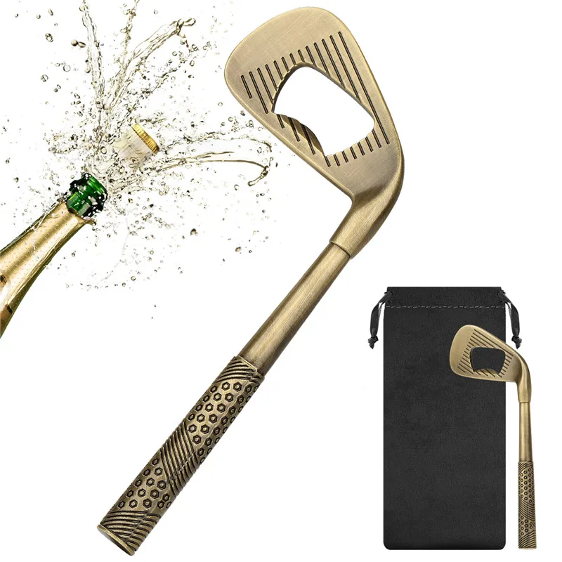 

Creative Golf Putter Shape Beer Bottle Opener Stainless Steel Metal Barware Tool for Home Bar Wedding Party Unique Xmas Gift