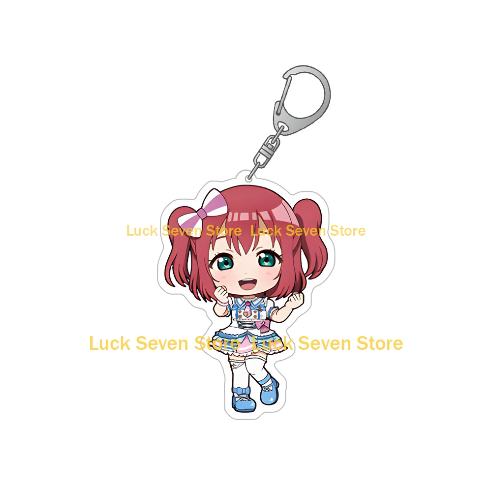 LuckySeven Store Love Live Super Star Acrylic Figure Collection keychain Anime Toy peripheral cute girl Bag pendant holiday gift