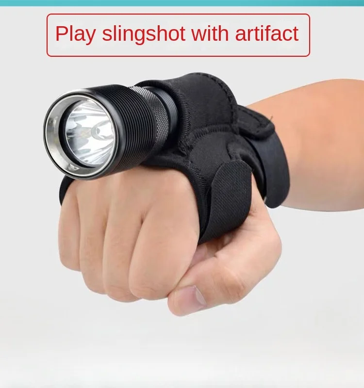 Outdoor slingshot flashlight cloth cover, night combat wrist flashlight lighting, diving and cycling portable flashlight cover