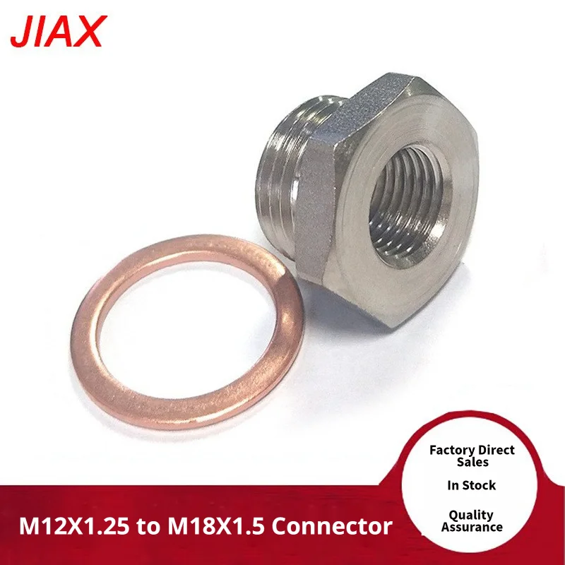 

Exhaust O2 Oxygen Sensor Spacer Reducer Adapter M18 X 1.5mm to M12 X 1.25mm for Automotive Aftermarket Performance Parts
