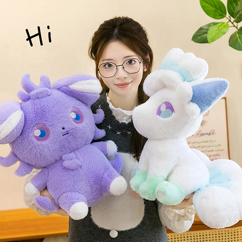 

40-80cm Vulpix Espurr Pokémon Plush Toys Large Cartoon Pokemon Plushie Anime Birthday Pillow Doll Stuffed Gift for Kids Xmas