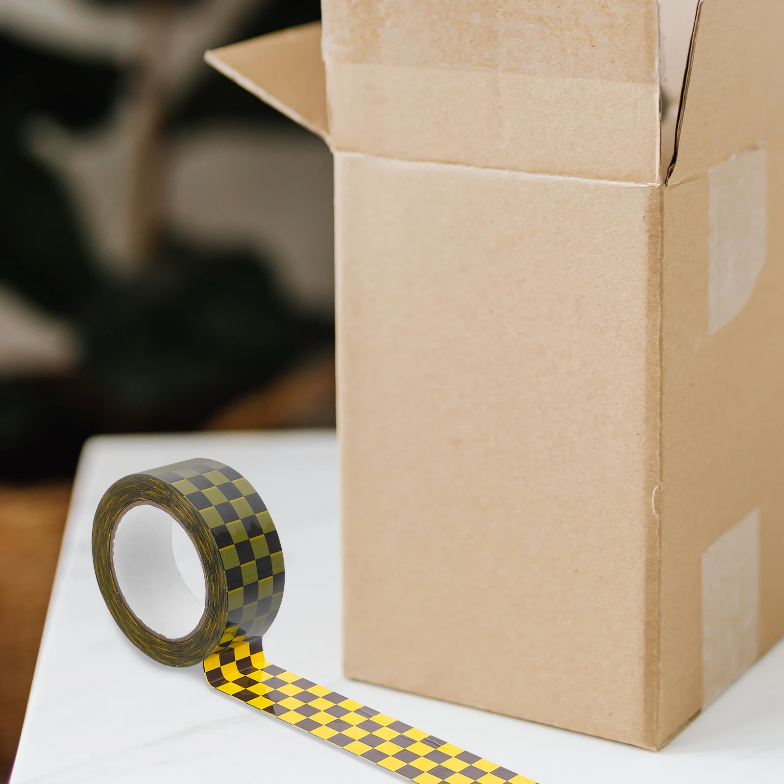 

2 Rolls Plaid Sealing Tape Duct Colored Packaging for Packing Boxes Small Adhesive