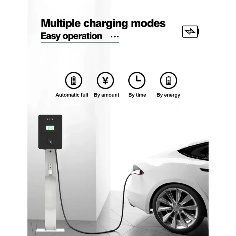 Residential Area AC 22kW Type 2 Wall Mounted Car EV Wall Box Home Charging Station For Electric Vehicle