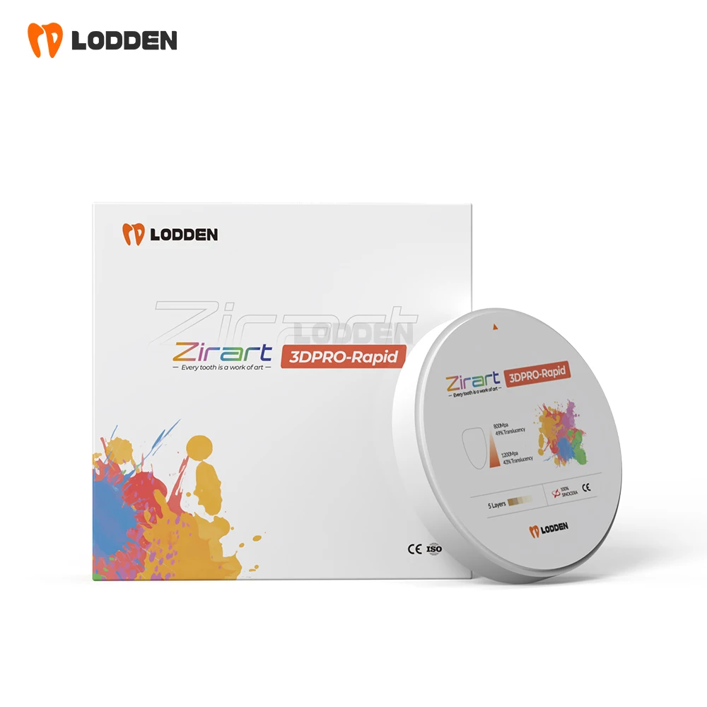 Lodden 3D Pro-Rapid Dental Zirconia Block Multilayer CAD CAM Open System 98x10-25mm High Strength Dental Lab Material view 2
