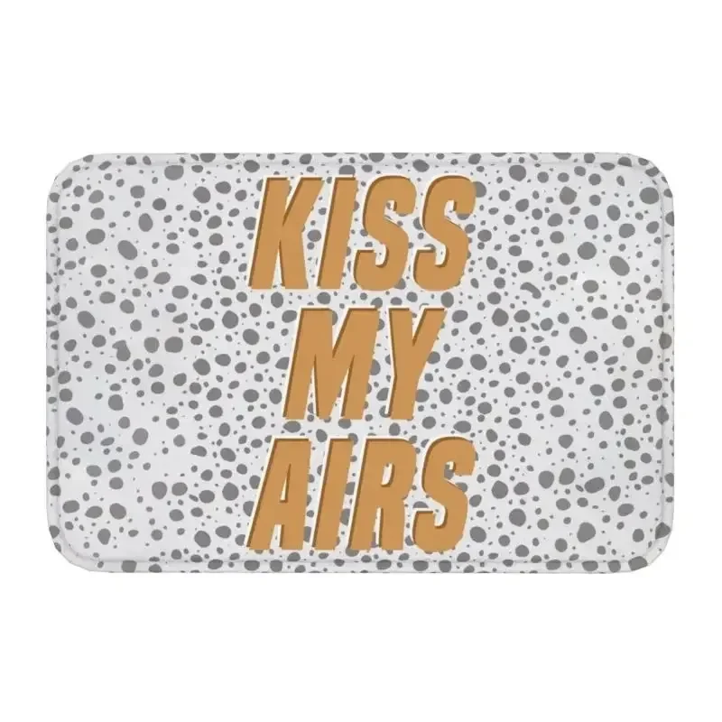 Kiss My Airs Letter Printed Entrance Door Mat Non-Slip Indoor Outdoor Home Decor Carpet Living Room Kitchen Bedroom Bath Rugs