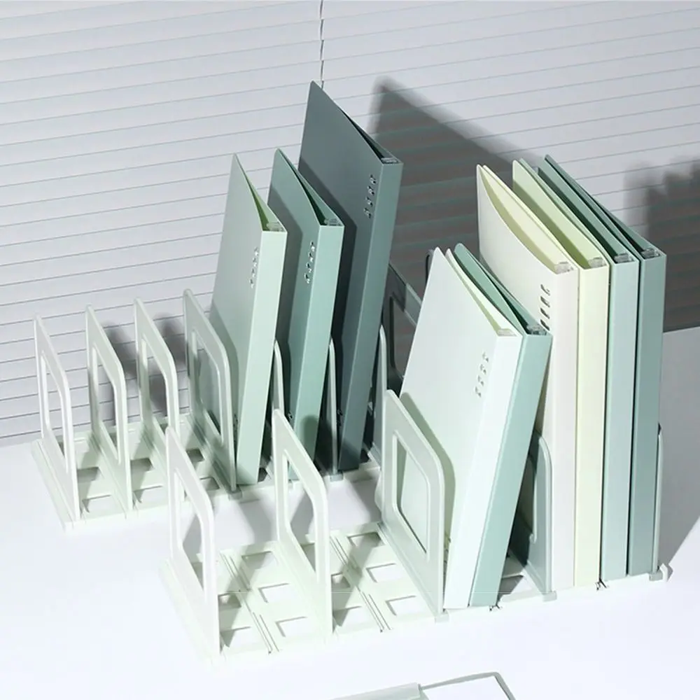 

Adjustable Detachable Bookends Non-slip 8 Compartments Desktop Book Stand Anti-drop Easy To Install File Storage Bookshelf