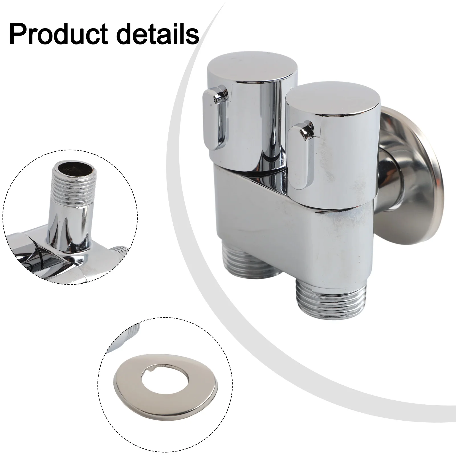 

Bathroom Double Outlet Angle Valve Wall-mounted Toilet Parts Inlet Valve Household Replacement Accessories For Bathroom Supplies