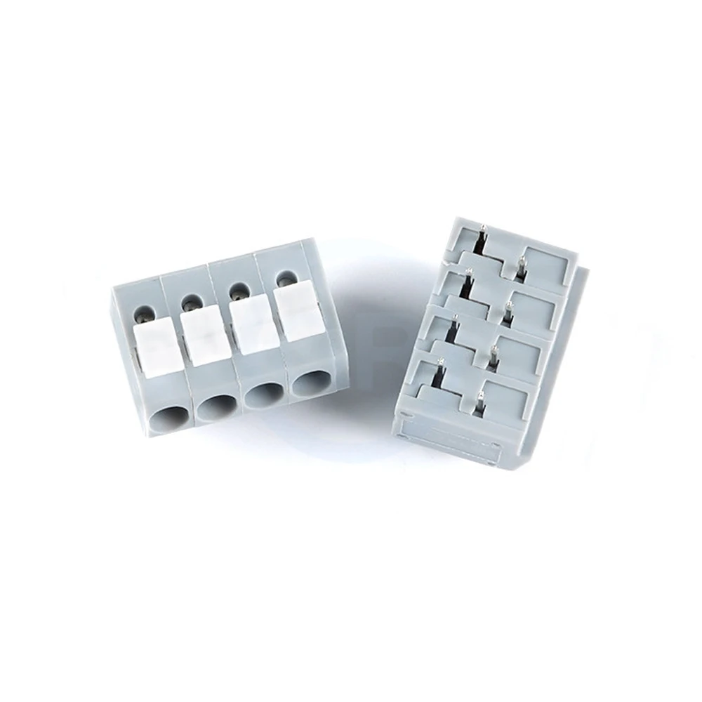 (5 قطعة) KF202 - 5.0 صف مزدوج مستقيم التوصيل 5.0 مللي متر الملعب الربيع محملة PCB محطة كتلة 2-8Pin