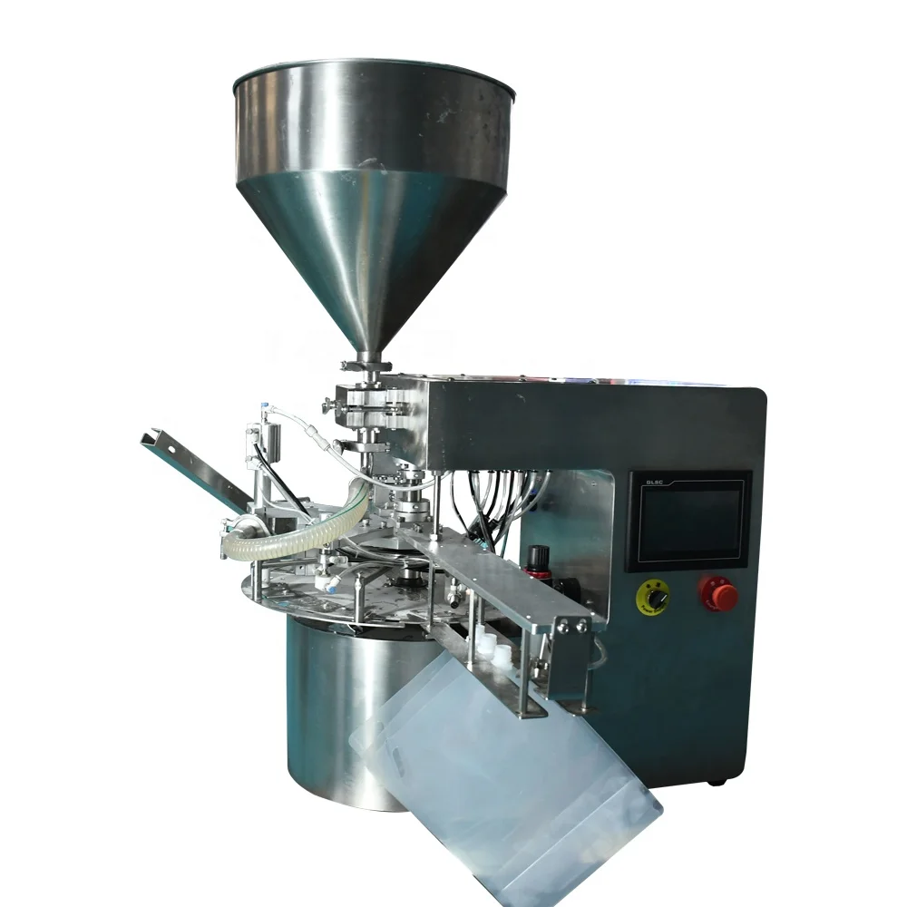 Automatic Stand up Pouch Shampoo Laundry Detergent Cream Juice Liquid Spout Pouch Filling Sealing Capping Machine