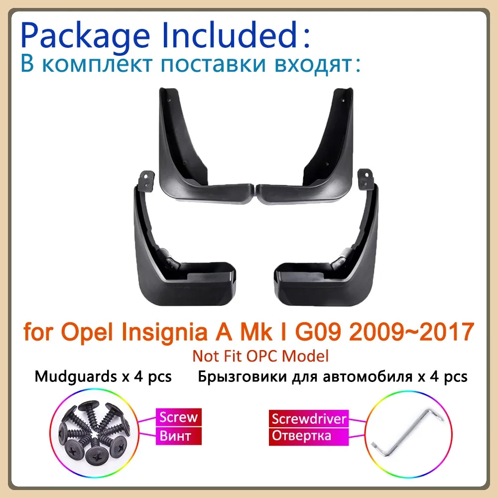 for Opel Insignia A Mk I G09 2009~2017 2013 2014 2015 2016 Mud Flaps Mudguards Splash Fender Guard Front Rear Wheels Accessories
