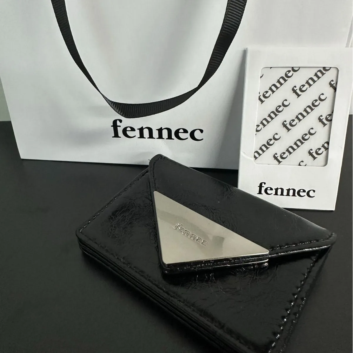 Fennec Korea New Four-Panel Card Holder Triangle Flip-Cover ID Card Case Classic Coin Pocket Multi-Color Wallet