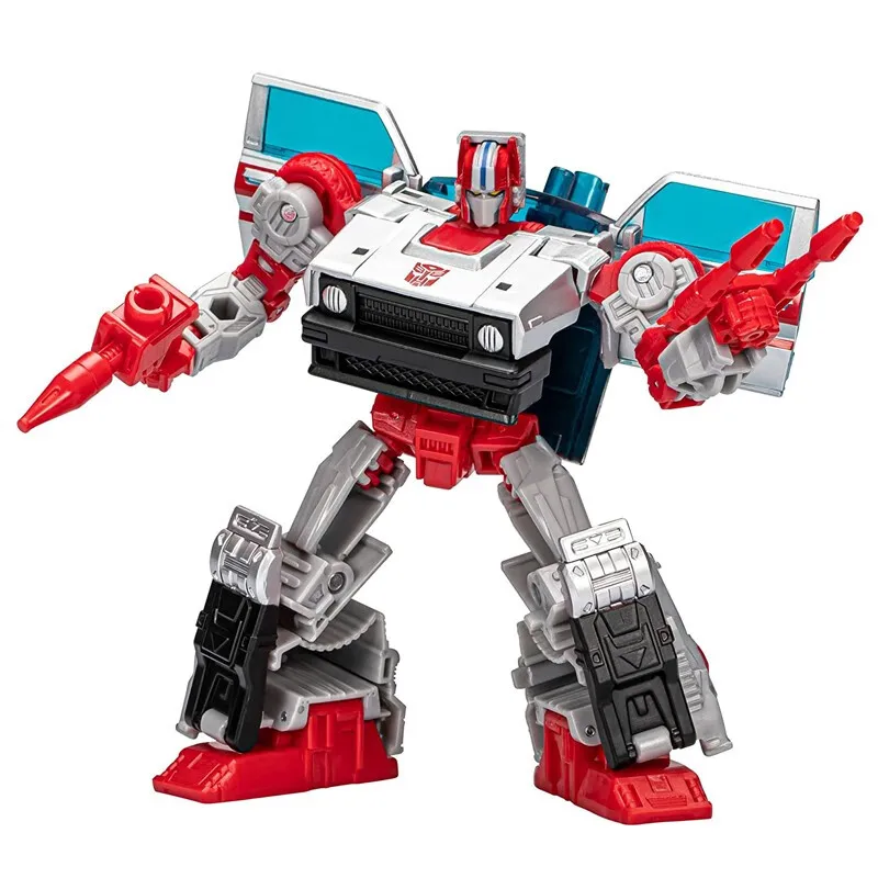 Op voorraad getransformeerd speelgoed Heritage Evolution Versterking Klasse D Politieauto Cross-cut Action Figure Collection Gift