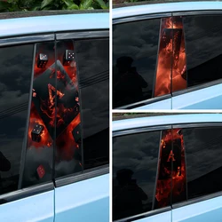 1pc/2pcs Poker PET Car Stickers Waterproof DIY Auto B-pillar Playing Card Decoration Cover Scratches Universal Vehicle Decals