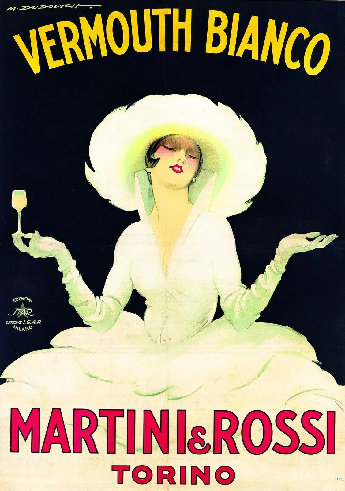 Vermouth Martini Vintage Poster Print Italiaanse drankwijn reclamekunst