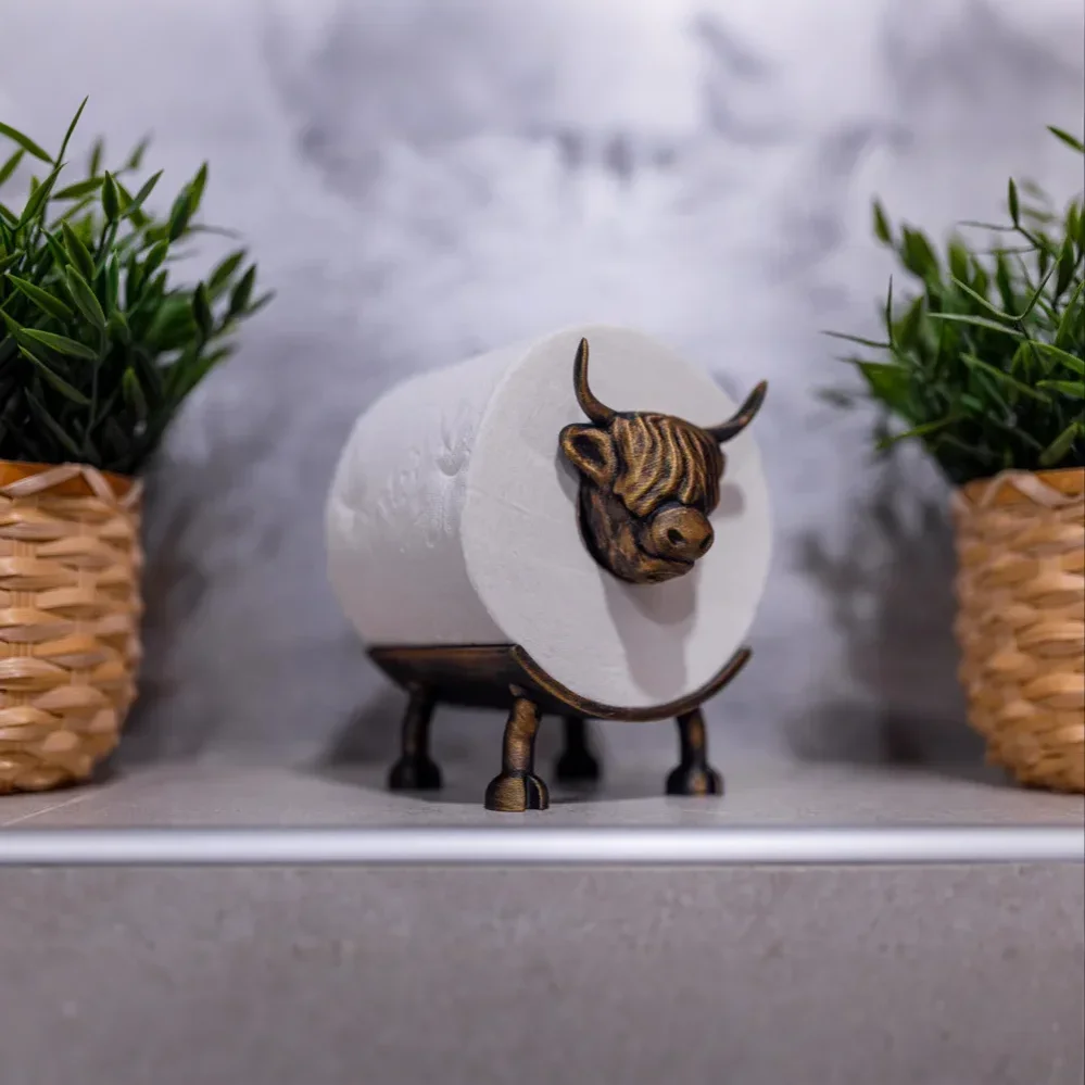 Highland Cow - Shaped Toilet Paper Holder: Nordic & Creative Home Decor