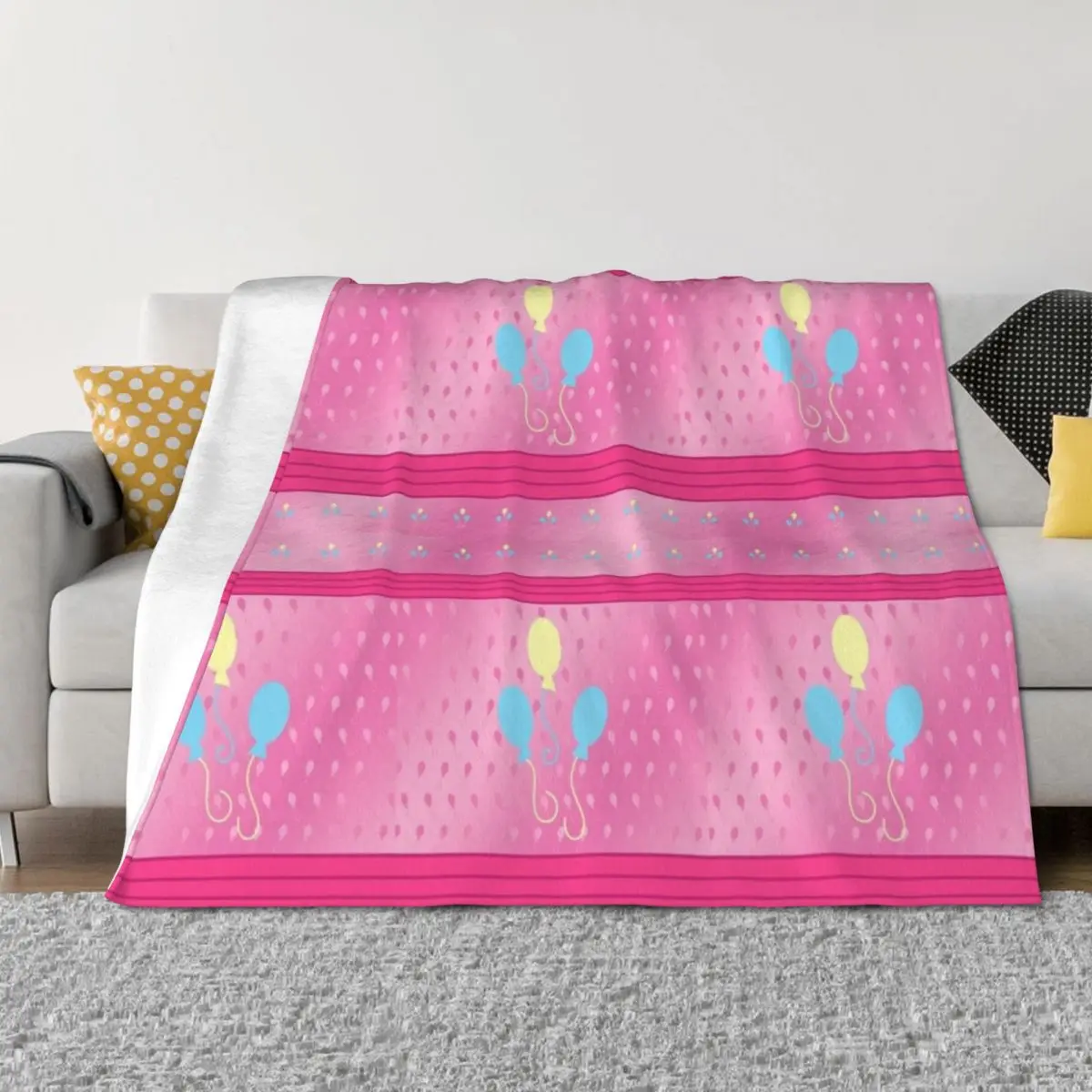 

Pinkie Pie Ballon Ballons Happy Party Fun MLP Cutie Mark Sign Special Throw Blanket Soft Soft Plaid Soft Big Blankets