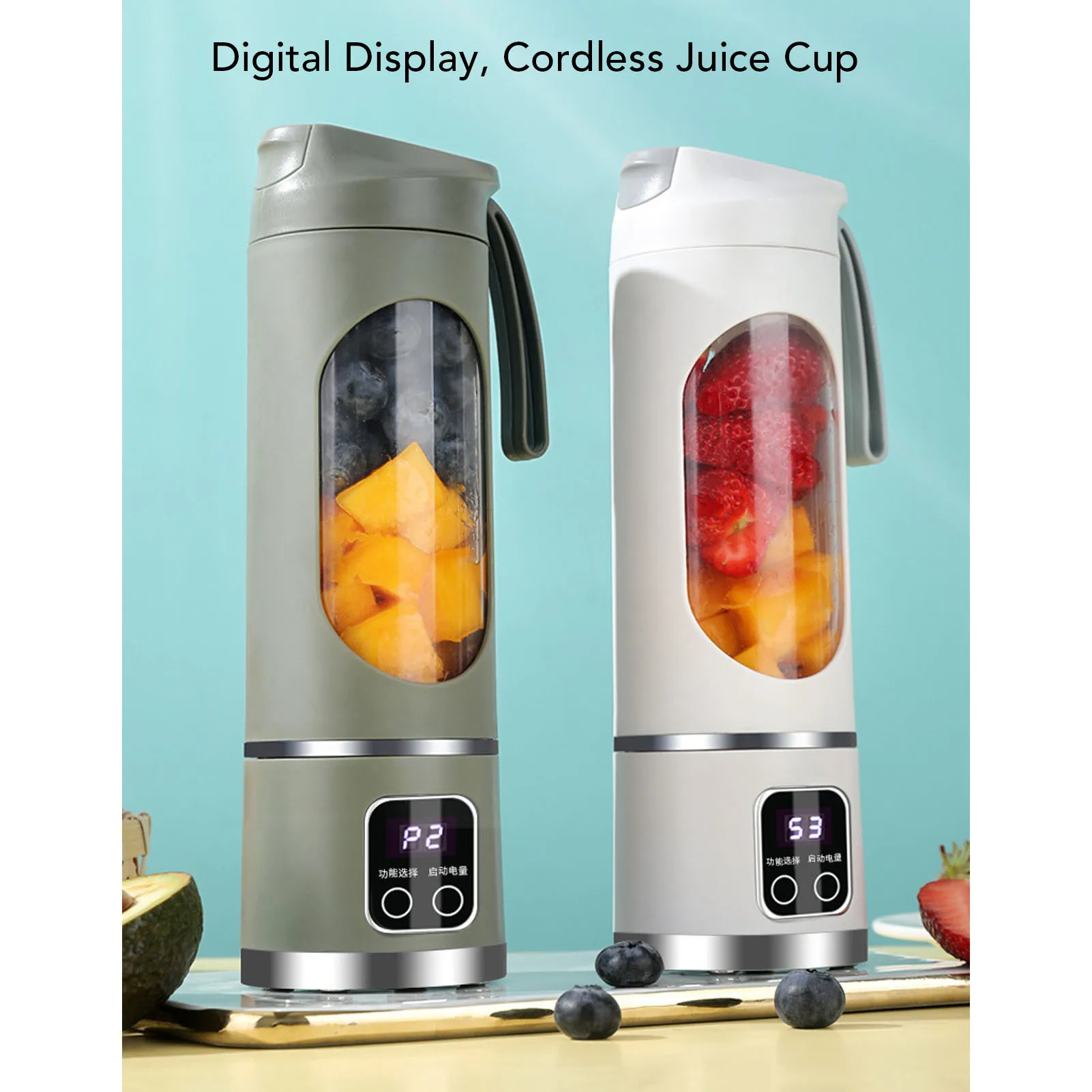 450ML 휴대용 Juicer 컵 홈 오피스를위한 작은 여행 블렌더 USB 충전식 자동 과일 블렌더