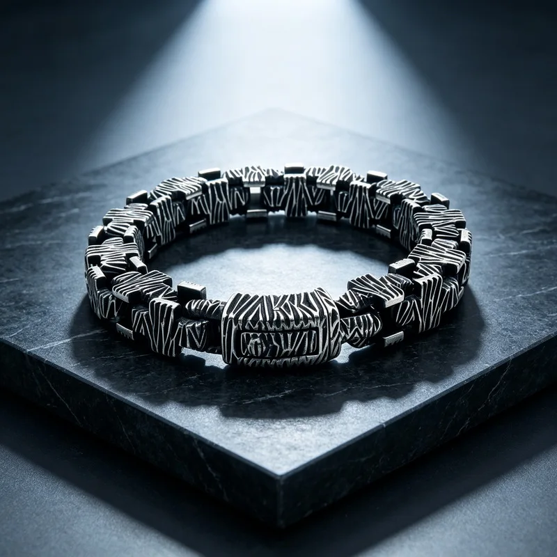 Stainless Steel Vintage Cross Cube Bracelet for Men Gothic Punk Bracelet Jewelry Fashion Accessories Jewelry Gift