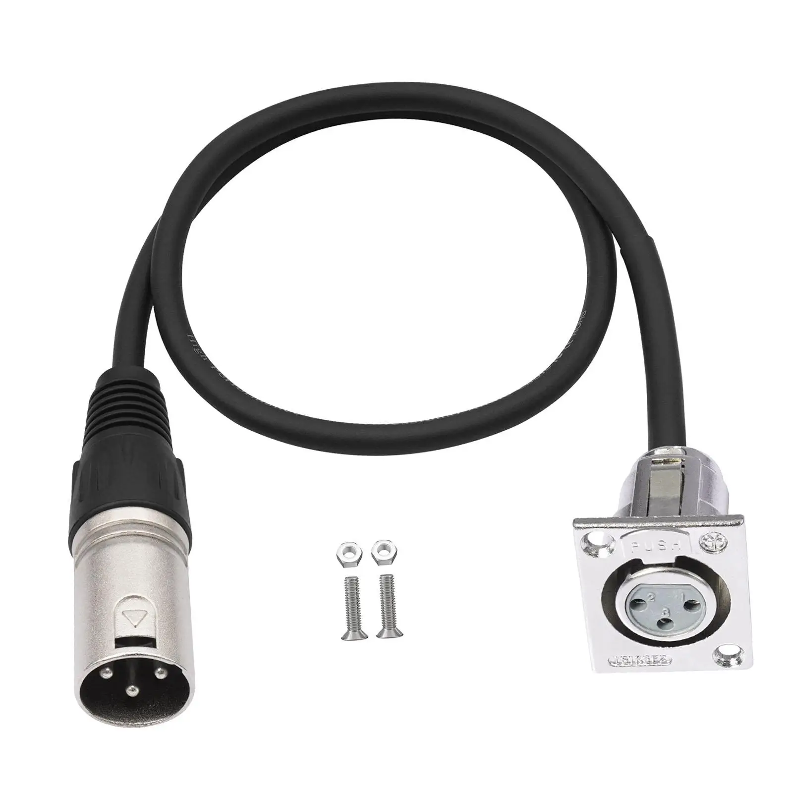 3Pin XLR Male to D-type XLR Female Audio Cable for Sound Reinforcement Live Performances Broadcasting Studio KTV Stage Sound